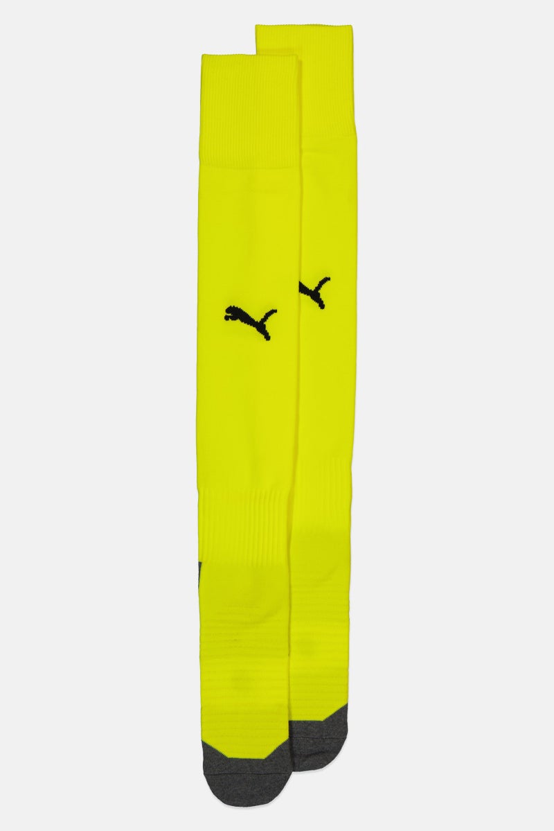 PUMA Men 1 Pair Brand Logo Football Knee-High Socks, Yellow - Image 1