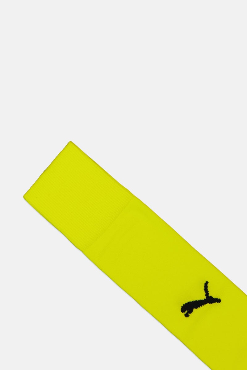 PUMA Men 1 Pair Brand Logo Football Knee-High Socks, Yellow - Image 3