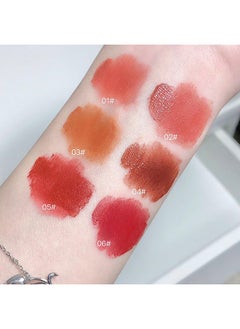 LuckNest 6 Colors Velvet Matte Liquid Lipstick set, Cute Rabbit Lip Glaze 2 in 1 Key Chain Lip Gloss Lip Stain, Waterproof Non-Stick Cup Long Lasting Lip Clay Cute Lip Makeup for Girls (A)  - Image 4