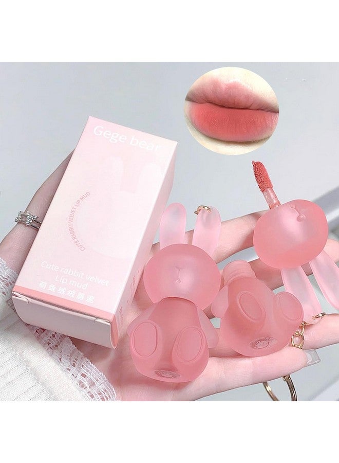 LuckNest 6 Colors Velvet Matte Liquid Lipstick set, Cute Rabbit Lip Glaze 2 in 1 Key Chain Lip Gloss Lip Stain, Waterproof Non-Stick Cup Long Lasting Lip Clay Cute Lip Makeup for Girls (A) - Image 5