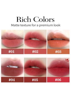 LuckNest 6 Colors Velvet Matte Liquid Lipstick set, Cute Rabbit Lip Glaze 2 in 1 Key Chain Lip Gloss Lip Stain, Waterproof Non-Stick Cup Long Lasting Lip Clay Cute Lip Makeup for Girls (A)  - Image 2