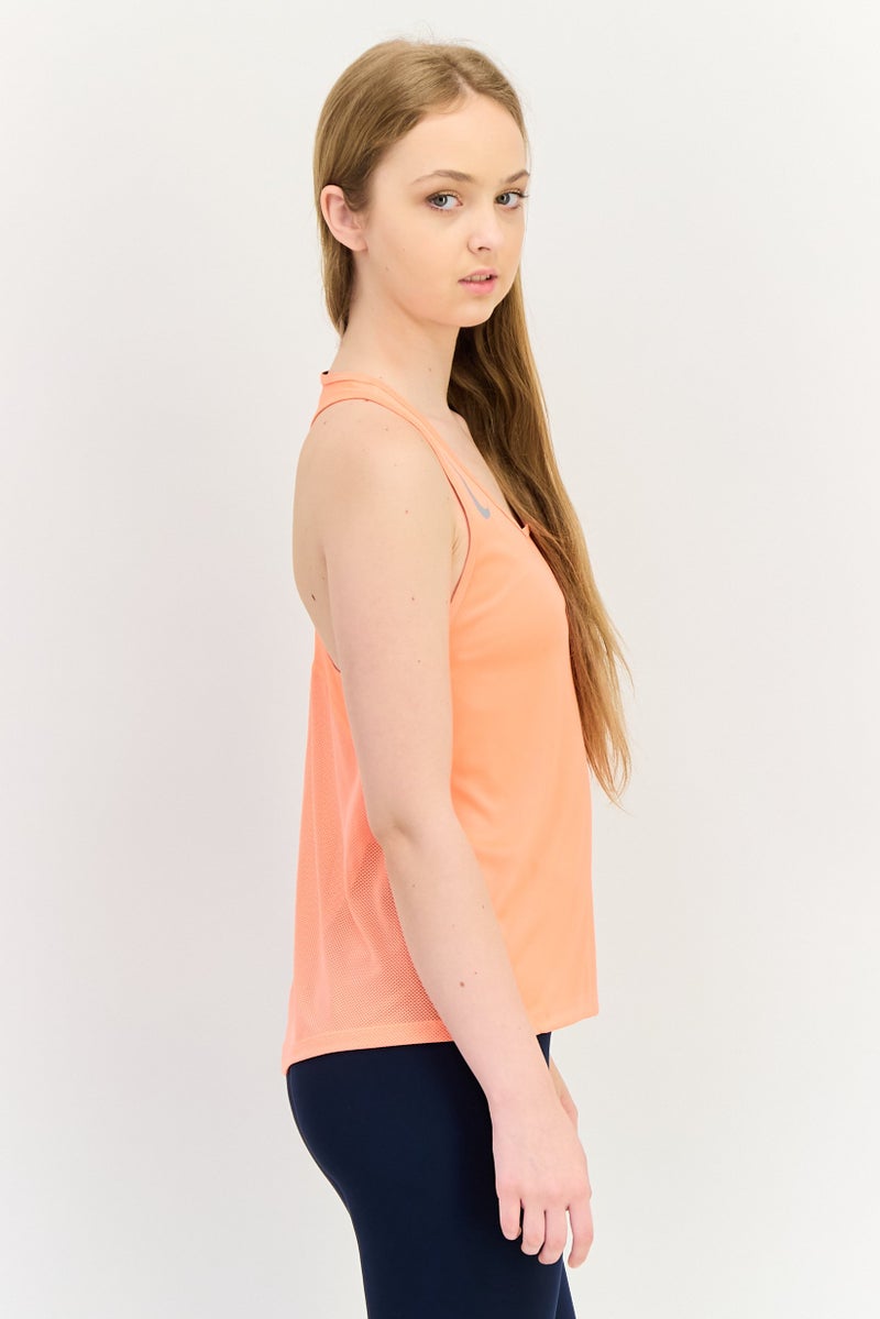 Nike Women Dri Fit Sleeveless Running Tank Top, Coral - Image 2