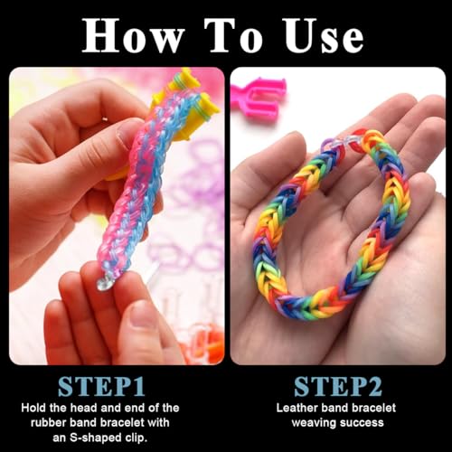 PATPAT® Rubber Bracelet Connector Hooks 500Pcs S Connector Clips Clear Transparent Rubber Bracelet Connector Hooks for Loom Band Bracelet Making, DIY Rubber Bracelet Making, Crafting - Image 4