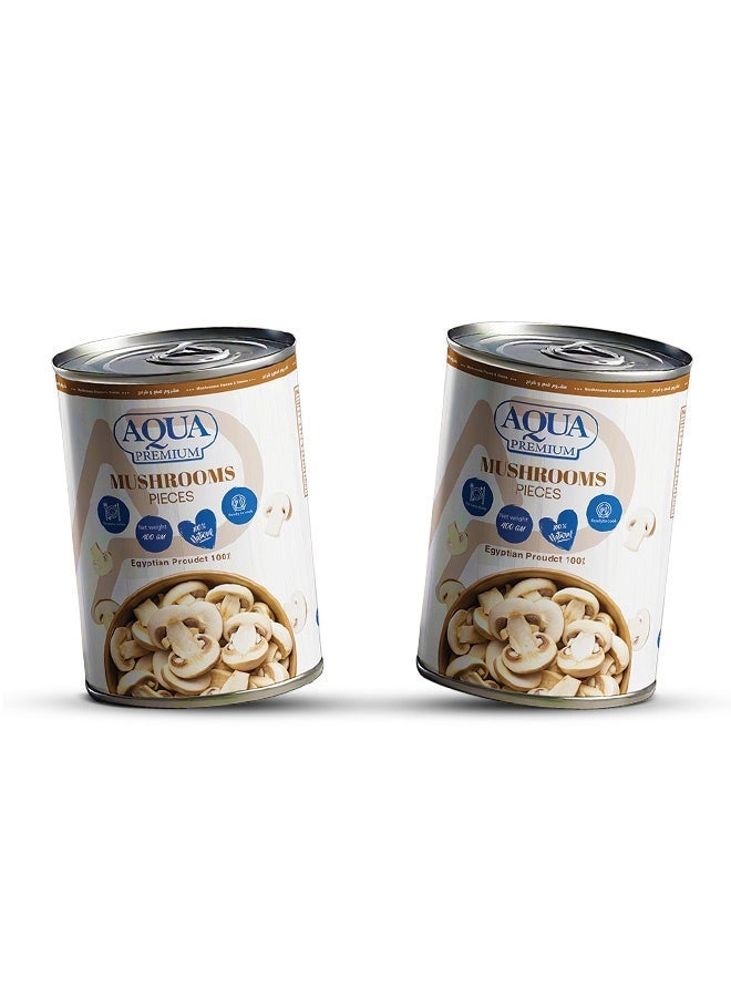 AQUA PREMIUM Mushrooms easy open 400grams Pack of 2 - Image 1