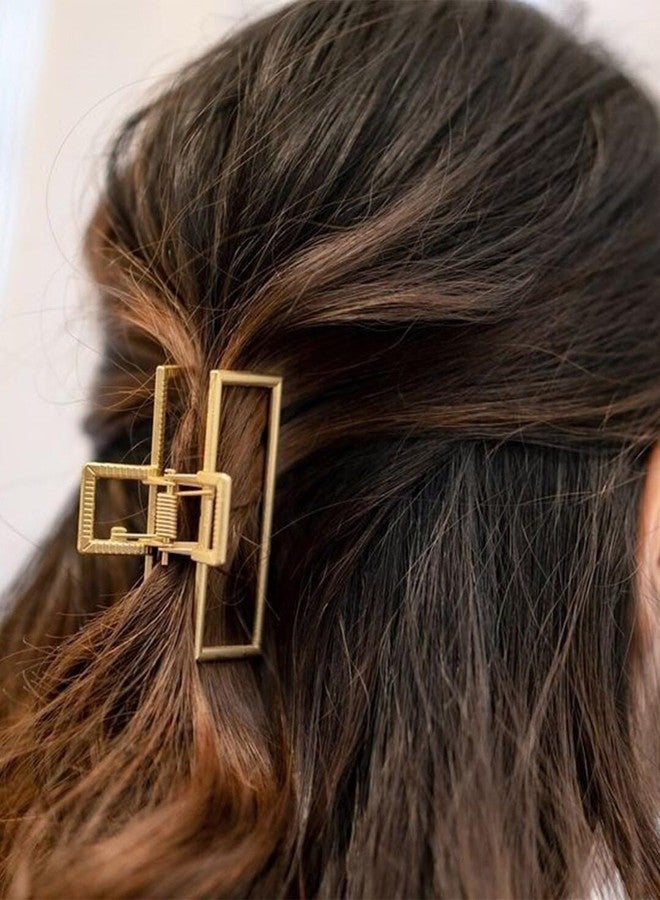 RHOSYN HAIR ACCESSORIES Metal Hair Claw Clips For Women - Geometric Shape Barrettes For Girls - Jumbo Juda Bun Clutchers Ponytail Holders - Strong Hold Hair Accessories (Pack-2) - Image 3