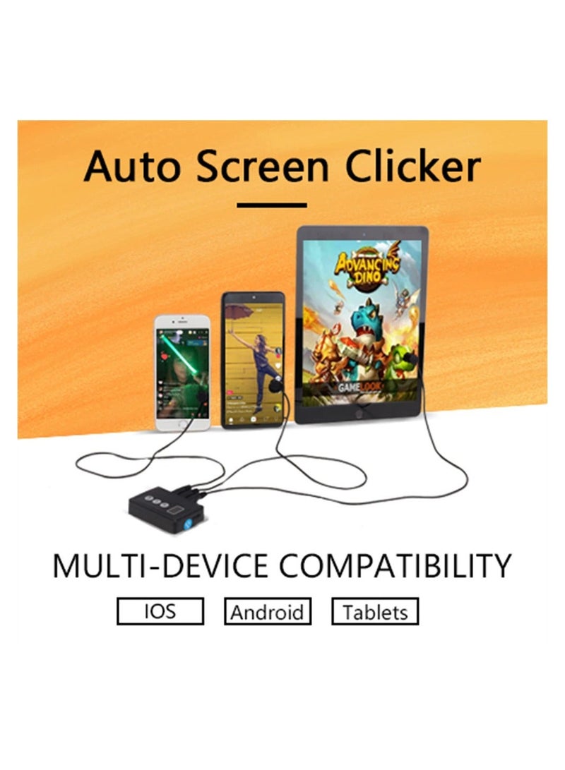 Automatic Clicker for iPhone iPad Screen Device Automatic Tapper for Android IOS Adjustable Speed Simulated Finger Continuous Clicking Suitable for Games Live Broadcasts Reward Tasks