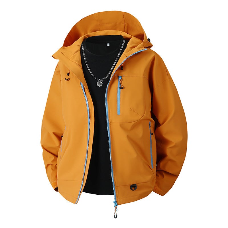 New Jacket Men'S Three-Proof Outdoor Mountaineering Jacket Men'S And Women'S Same Style Casual Loose Hooded Couple Jacket - Image 4