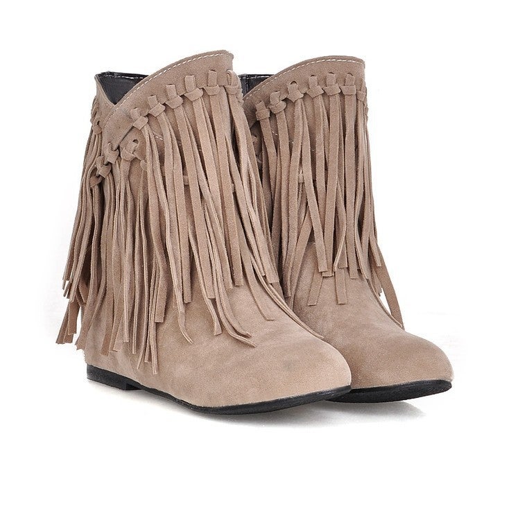 Factory Generation Frosted Tassel Women'S Boots Chengdu Large Size Women'S Boots Short Boots Large Size 40-43 Women'S Shoes - Image 5