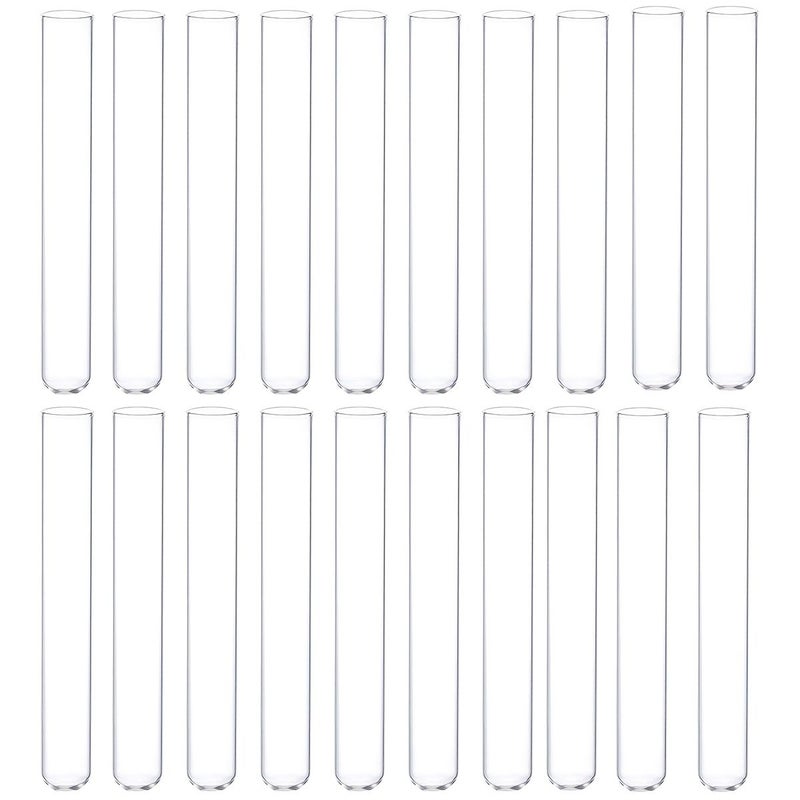 Clear Borosilicate Glass Test Tubes Set 20pcs 16x100mm Round Bottom - Image 1