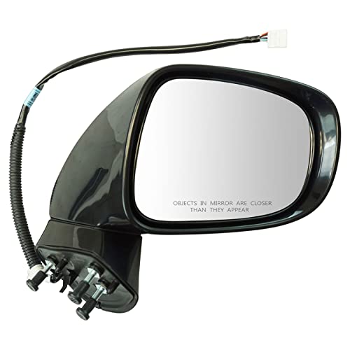 TRQ Passenger Side Power Heated Mirror Paint to Match with Memory Puddle Light Compatible with 2007 Lexus ES350 LX1321145 - Image 1