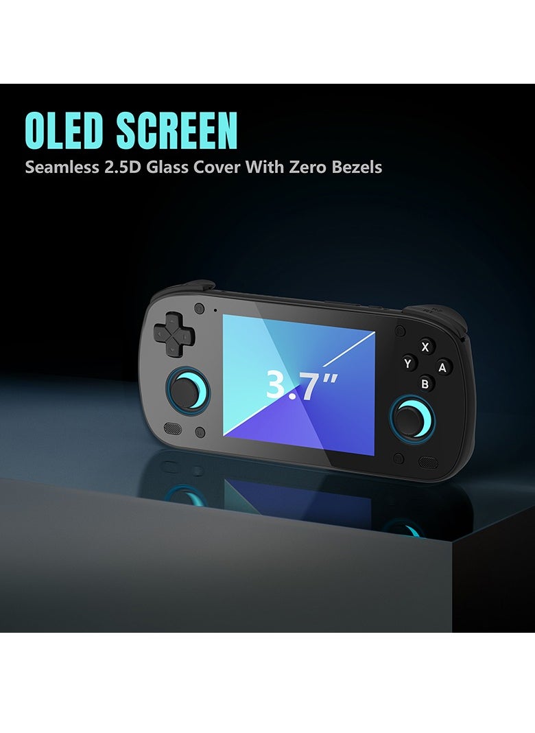 MINI Portable Retro Console Android 6GB 128GB Adreno 650 WiFi Bluetooth 3D illuminated Hall Sticks 3.7 Inch AMOLED Touchscreen Type C OTG Connection 4000mah 27W Fast Charge Built In Official OTA (G