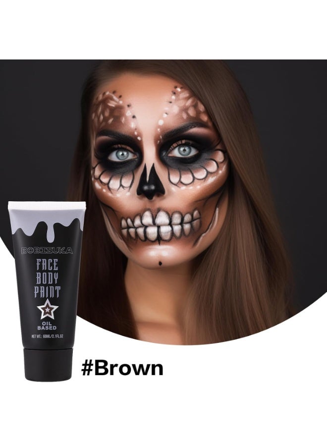 BOBISUKA BOBISUKA Brown Face Paint, Oil-based Body Painting Kit, Cream Blendable Facepaint for Halloween Cosplay, Costume, Parties, Stage, Theater, SFX Special Effect Makeup and Hunting Camo - Image 2