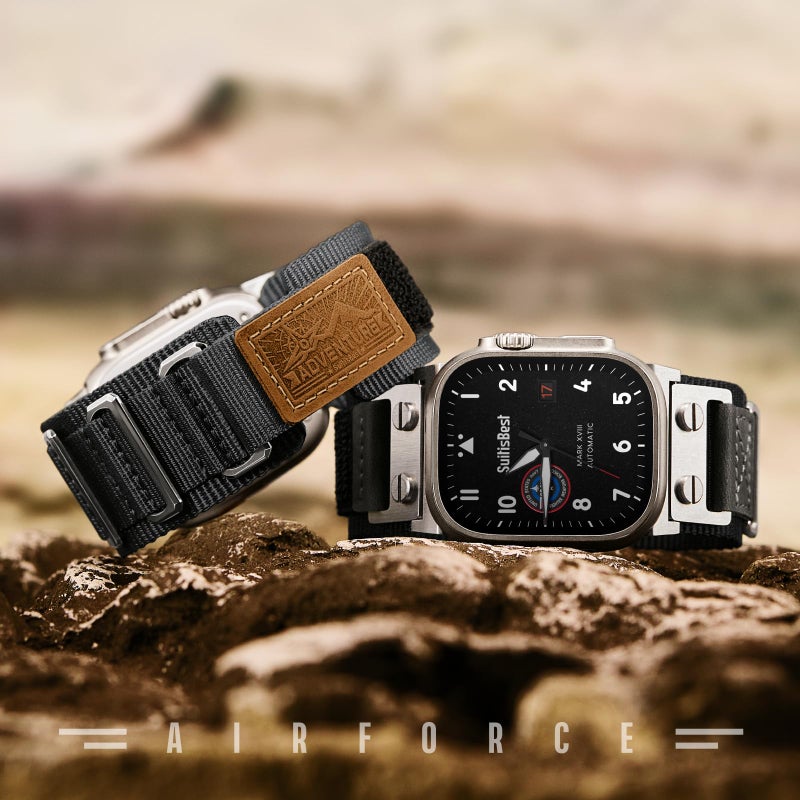 Suitisbest Rugged Bands Compatible for Apple Watch Ultra Band 49mm 46mm 45mm 44mm 42mm, 3 Ring Military Nylon Sport Durable Metal Strap for iWatch Series 11 10 9 8 7 6 5 4 3, SE 3 2 1, Ultra 3 2 1 - Image 4