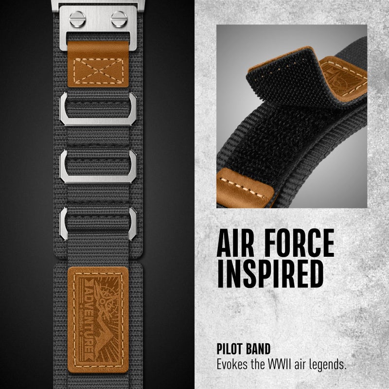 Suitisbest Rugged Bands Compatible for Apple Watch Ultra Band 49mm 46mm 45mm 44mm 42mm, 3 Ring Military Nylon Sport Durable Metal Strap for iWatch Series 11 10 9 8 7 6 5 4 3, SE 3 2 1, Ultra 3 2 1 - Image 3
