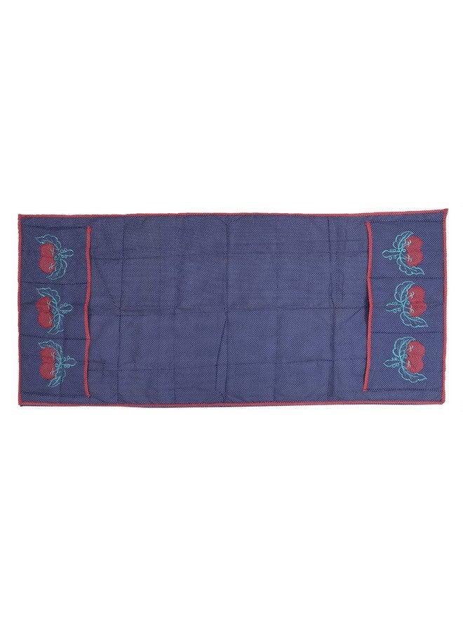 Kuber Industries Fridge Top Cover|Refrigerator Cover for Kitchen|Fridge Top Cover with Pockets and Handle|Non-Woven Strawberry Dot Print (Blue) - Image 2