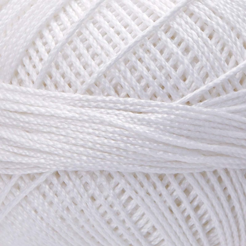 Handy Hands Lizbeth Egyptian Cotton Crochet, Tatting, Knitting Thread Size 3 (50 Grams 120 Yards) – HH03601, Snow White, 1 Count (Pack of 2) - Image 2