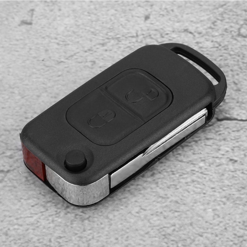 Flip 2 Button Remote Key Fob Case Shell Cover Fit For Mercedes Benz SLK Class E113 ACES W168 - Image 4