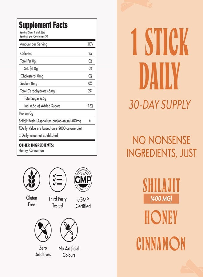 NOVOKIND 400mg Himalayan Shilajit for Men with Honey - Cinnamon, On-the-Go Energy Sticks & Immune Support for Women | 75%+ Fulvic Acid | 85+ Trace Minerals, 100% Natural, Pack of 30 - Image 3