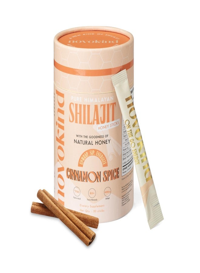 NOVOKIND 400mg Himalayan Shilajit for Men with Honey - Cinnamon, On-the-Go Energy Sticks & Immune Support for Women | 75%+ Fulvic Acid | 85+ Trace Minerals, 100% Natural, Pack of 30 - Image 1