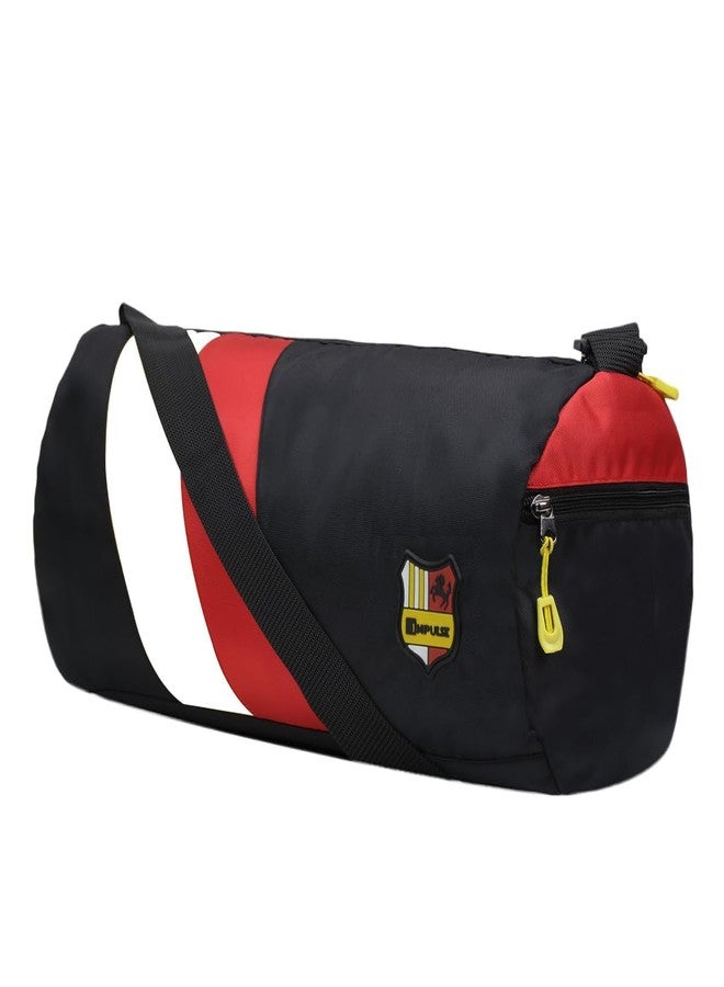 Impulse Vegas Black 20L Polyester Duffle Bag with Adjustable Strap | Lightweight Travel & Gym Bag for Men & Women | 1 Year Warranty - Image 2