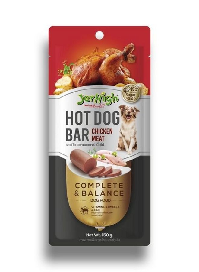 Jerhigh Dog Treats - Hot Dog Bar Chicken 150 G