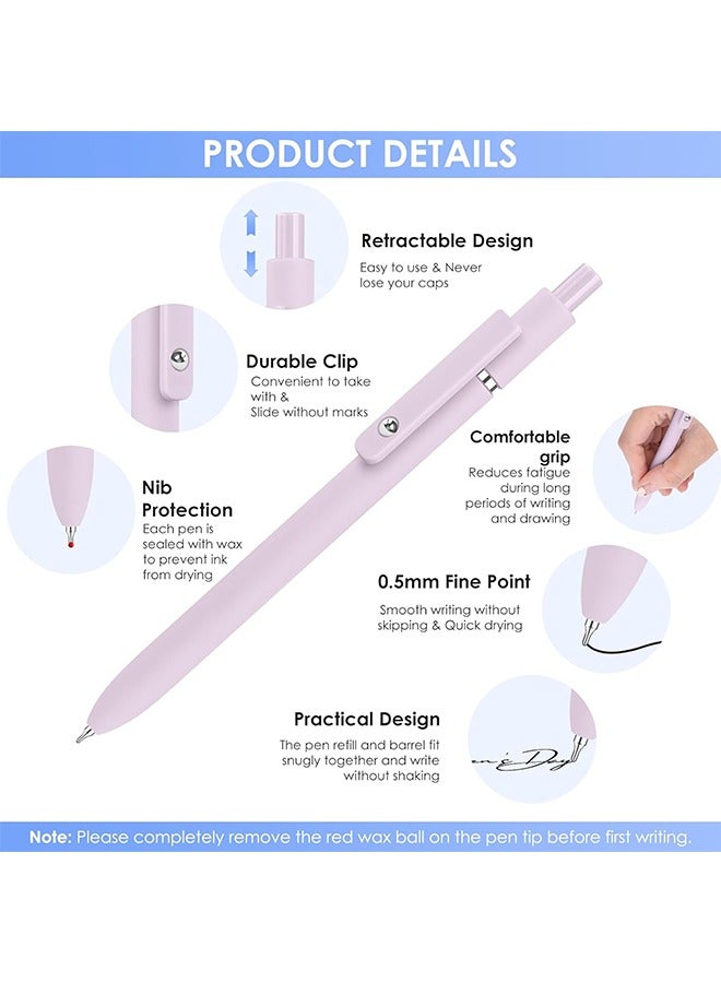 Generic Gel Pens, 0.5mm Premium Gel Roller Pens,  Gifts for Teen Girls Kids, Preppy Essentials Smooth Writing Stationary Study Nursing Office School Drawing Supplies  - Image 2