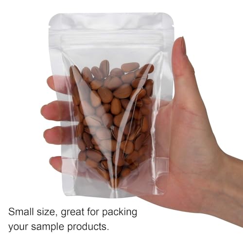 Blisstime 50 Pack Stand Up Pouch Bags, Resealable Clear Self-seal Pouches with Tear Notch for Food Packing (3.9 X 5.9 Inches) - Image 3