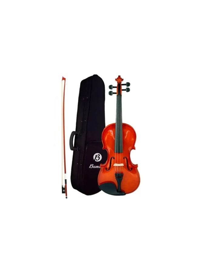 Bamboo Acoustic Violin UV-L-14 1/4 Size with Bow and Case – Natural Finish - Image 1