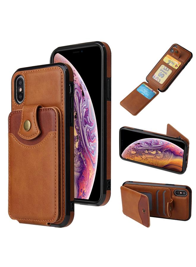 اس-توب جراب لهاتف iPhone X / XS مصنوع من الجلد الناعم وحقيبة محفظة وحافظة هاتف - Image 1
