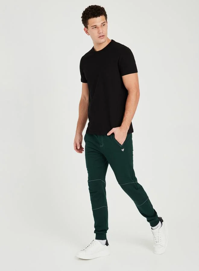Styli Solid Regular Fit Pure Cotton T-Shirt