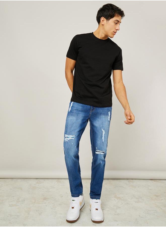 Styli - Solid Regular Fit Pure Cotton T-Shirt - Image 1