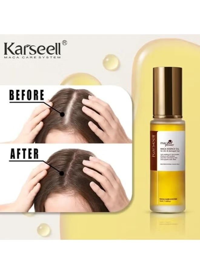 Karseell Hair Repair Set with Shampoo, Conditioner, and Maca Collagen Mask Plus Maca Oil for Dry Damaged Hair  - Image 3