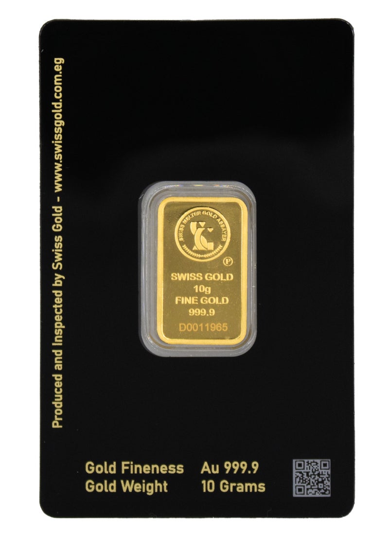 Swiss gold - 999.9 SwissGold Hatha Min Fadl Rabbi Minted Bar 24KT - 10 grams - Image 1