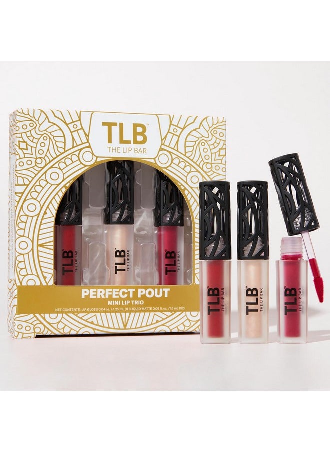 - Perfect Pout Mini Lip Trio Gift Set (3 Products) - Nonstop Liquid Matte Lipstick & Non-Sticky Lip Gloss - Travel Size - Gift Box - Vegan, Gluten Free, Cruelty Free - Makeup & Cosmetics - pzsku/Z5A2CC2E1D97202251C9CZ/45/_/1734437874/80f9144d-bcc3-4850-b351-66a28ed19a1b