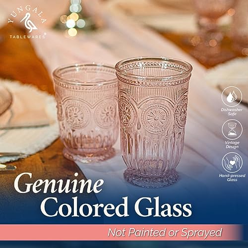 Yungala Pink Highball Tumblers set of 6 vintage glassware pink drinking glasses for lovers of colored glassware and colorful drinking glasses - Image 5