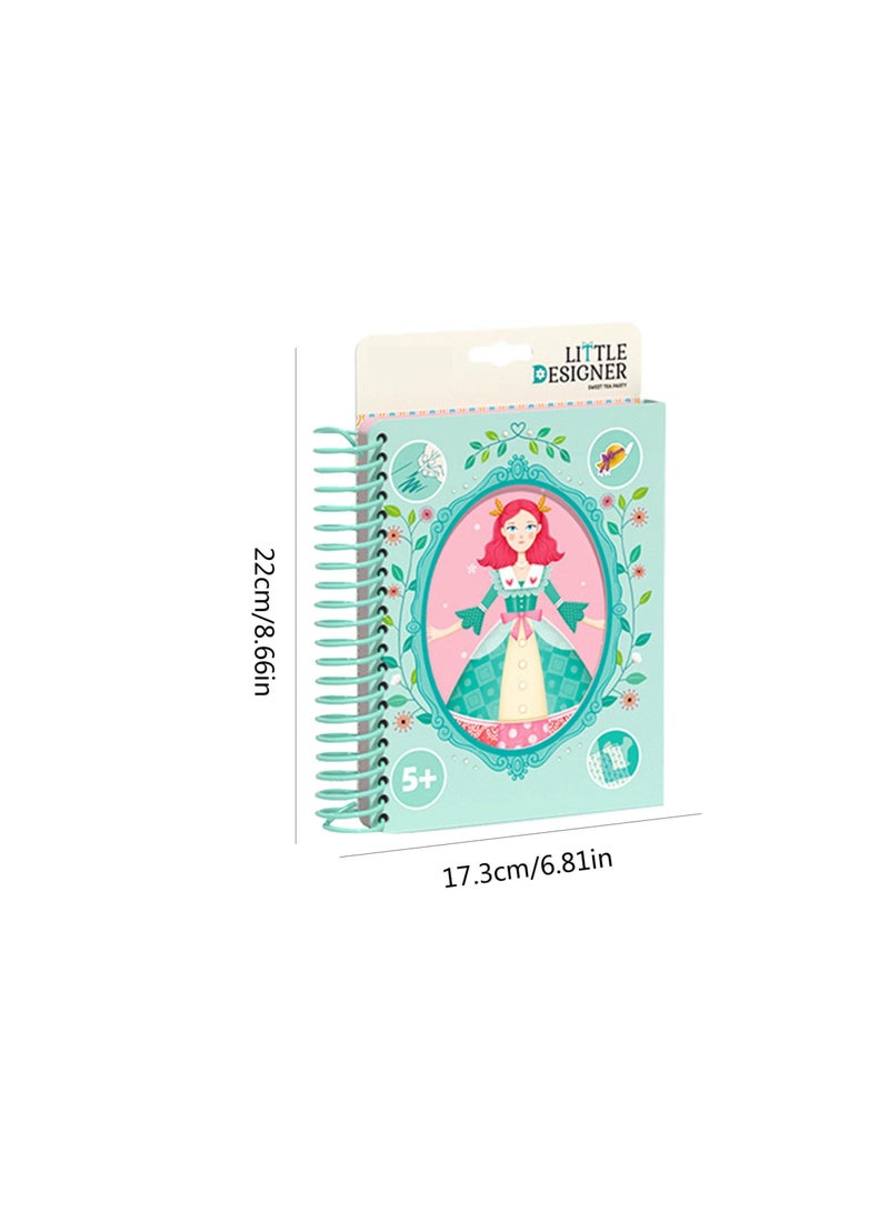 SYOSI Watercolor Doodle Coloring Book, Toddler Reusable Sticker Book Toys,  Kids Reusable Sticker Book Multiple Scenarios Cartoon Diy Puzzle, Early Education Cartoon Cute Stickers for Children Gift  - Image 5