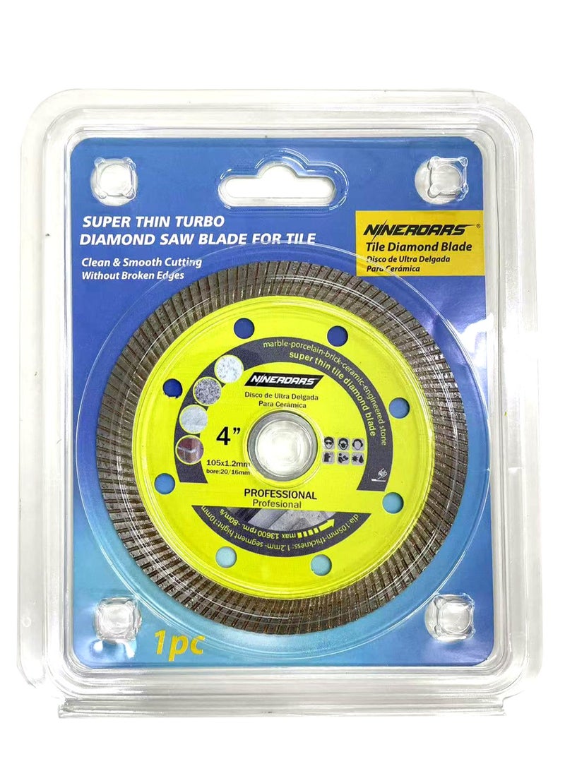 NINEROARS Super Thin Tile Blade 4  inch ,105mm Diamond Turbo Blade for Marble and Tiles - Image 4