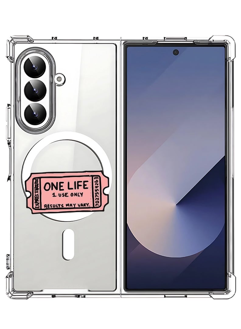 Theodor Magnetic Case for Samsung Galaxy Z Fold 7 Compatible with MagSafe Wireless Charging, Shockproof Phone Bumper Cover One life - Image 1