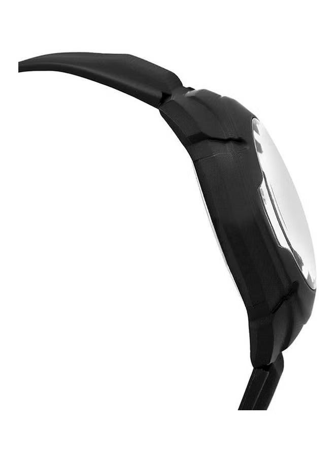 كاسيو ساعة انالوج للرجال من كاسيو بسوار من الراتنج الأسود، مقاومة للماء حتى عمق 100 متر، عرض للتاريخ، حركة كوارتز، تصميم متين، عقارب مضيئة، مثالية للاستخدام الخارجي واليومي، هدية مثالية للرجال والمراهقين - Image 3