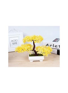Generic Artificial Bonsai Tree Simulation Potted Plant Office Living Room Home Decor Yellow  - Image 2
