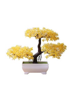 Generic Artificial Bonsai Tree Simulation Potted Plant Office Living Room Home Decor Yellow  - Image 4