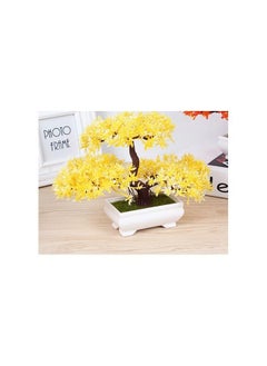 Generic Artificial Bonsai Tree Simulation Potted Plant Office Living Room Home Decor Yellow  - Image 5