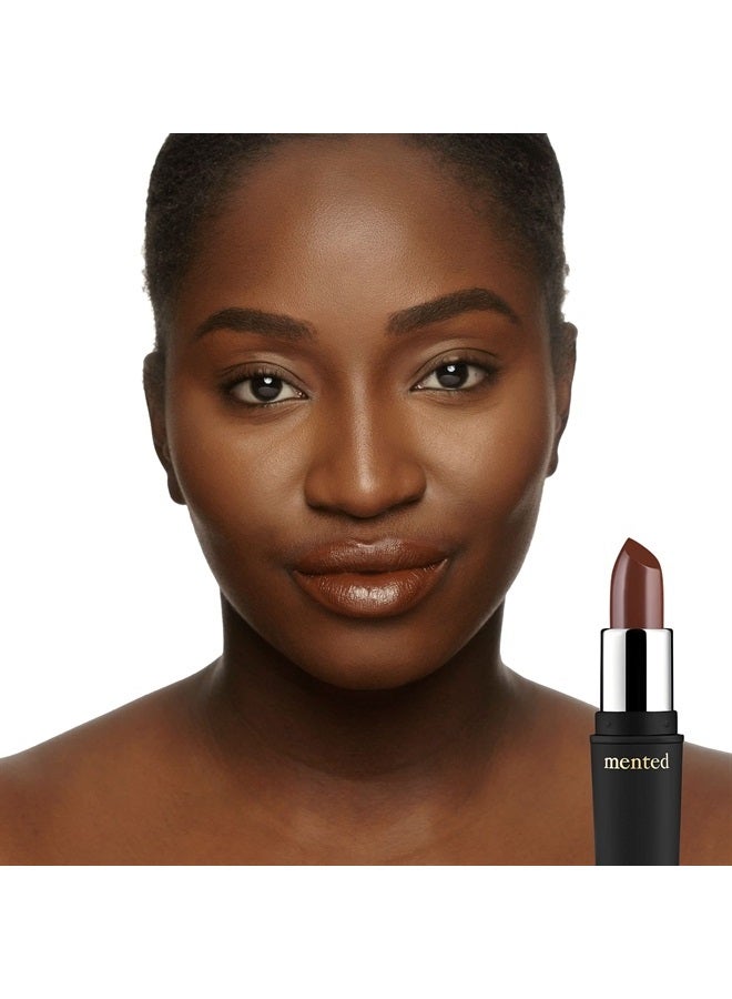 Mented Cosmetics | Semi Matte Nude Lipstick, Dark Night | Vegan, Paraben-free, Cruelty-free | Brown, Dark, Long Lasting Lipstick - Image 2