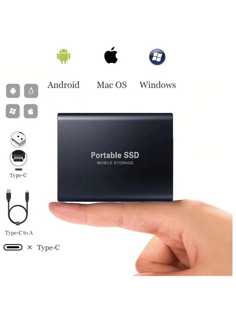 ارواق محرك الأقراص الصلبة الخارجي المحمول سعة 2 تيرابايت USB 3.0 SSD خارجي لأجهزة الكمبيوتر الشخصية وأجهزة الكمبيوتر المكتبية وأجهزة الكمبيوتر المحمول مقاس 2.5 بوصة - Image 2
