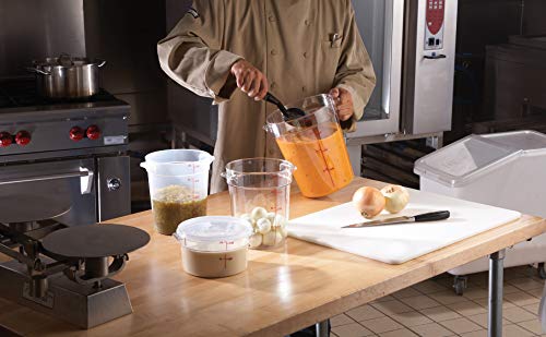 Cambro RFSCW4135 Camwear Round Food Storage Container  Polycarbonate  4-Quart  Clear  NSF - Image 2