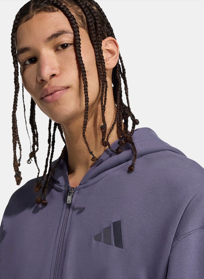 Adidas ALL SZN French Terry Full-Zip Hoodie - Image 4
