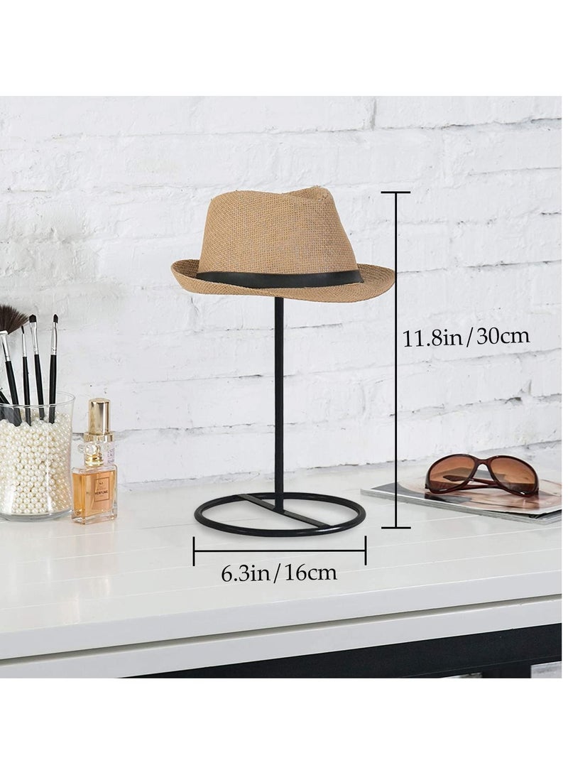 SYOSI Metal Wig Stand Holder,Hat Racks,Hat Display Stand,12 inch Stable Sturdy Wig Head Holder, Freestanding Durable Hat Holder Storage Stand, Metal Hat Cap Rack Wigs Holder  (black) - Image 3