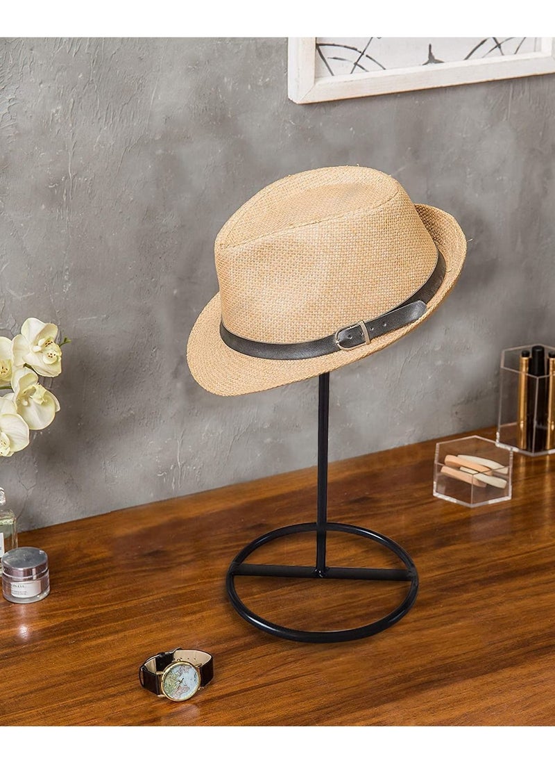 SYOSI Metal Wig Stand Holder,Hat Racks,Hat Display Stand,12 inch Stable Sturdy Wig Head Holder, Freestanding Durable Hat Holder Storage Stand, Metal Hat Cap Rack Wigs Holder  (black) - Image 5