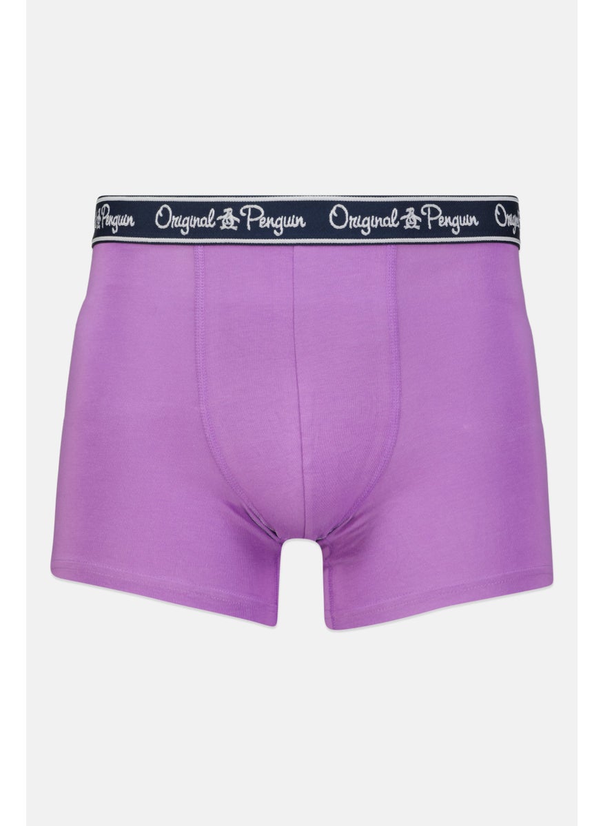 Original Penguin - Men 3 Pieces Brand Logo Boxer Briefs, Lilac/Purple/Light blue - Image 1