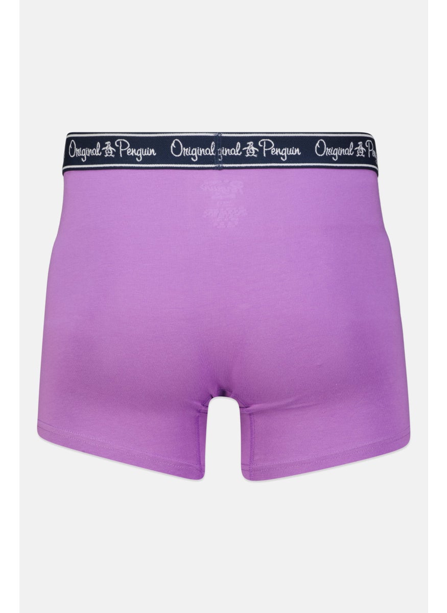 Original Penguin - Men 3 Pieces Brand Logo Boxer Briefs, Lilac/Purple/Light blue - Image 1